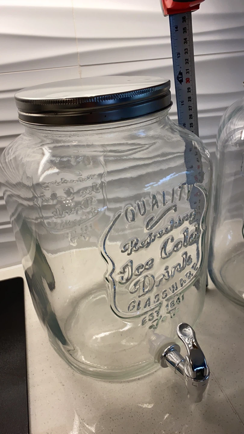 Glass Drink Dispenser with Spigot