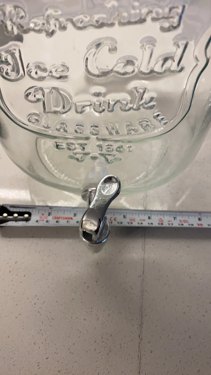 Glass Drink Dispenser with Spigot - photo 4