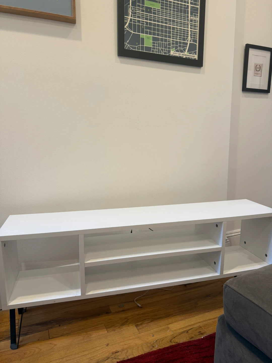 White Media Console TV Stand
