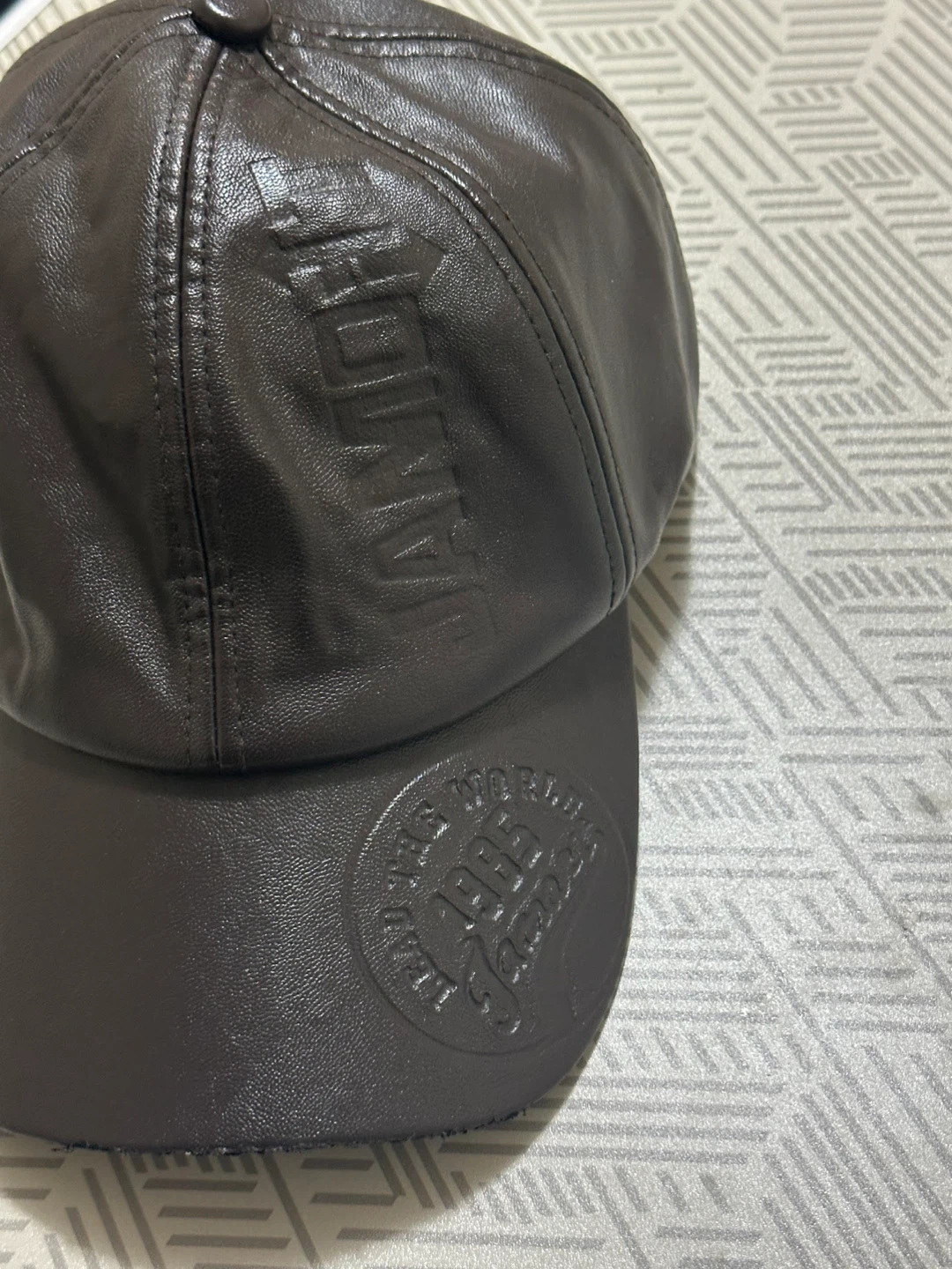 Brown Leather Baseball Cap - photo 2