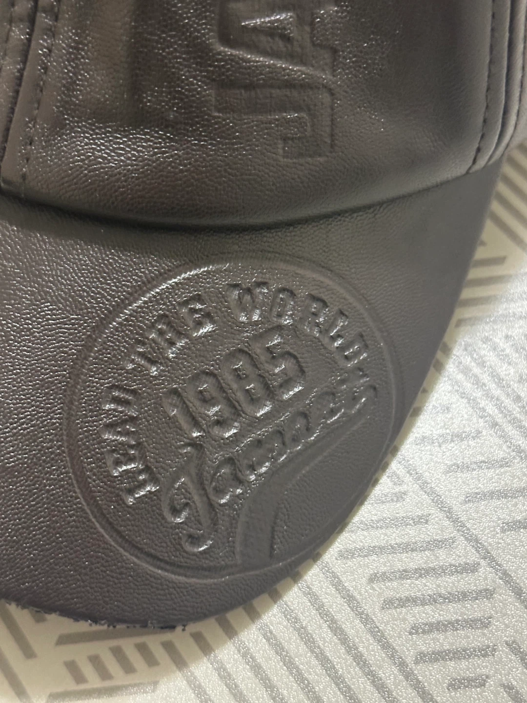Brown Leather Baseball Cap - photo 3