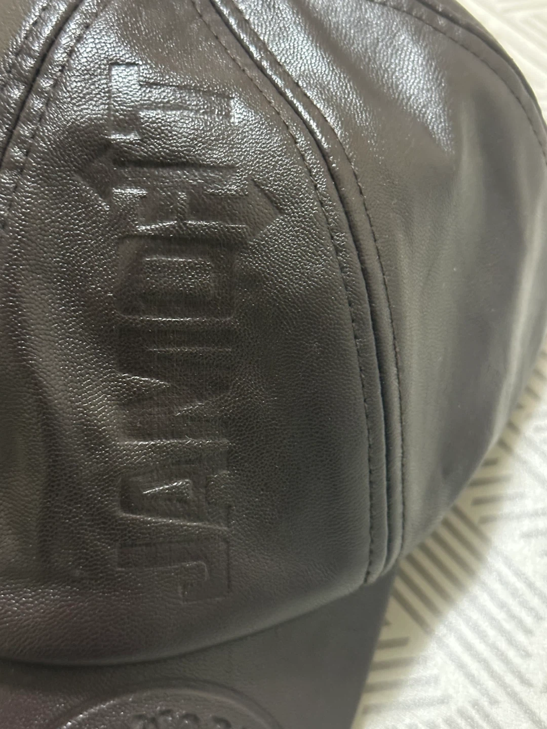 Brown Leather Baseball Cap - photo 4
