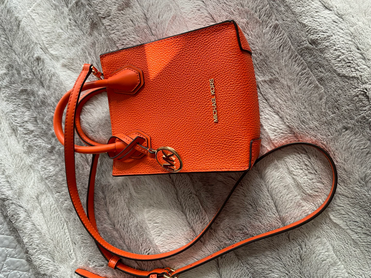 Michael Kors Orange Leather Handbag
