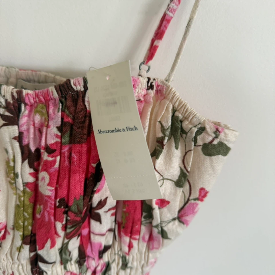 Boho inspired Abercrombie & Fitch Floral Smocked Crop Top - photo 3