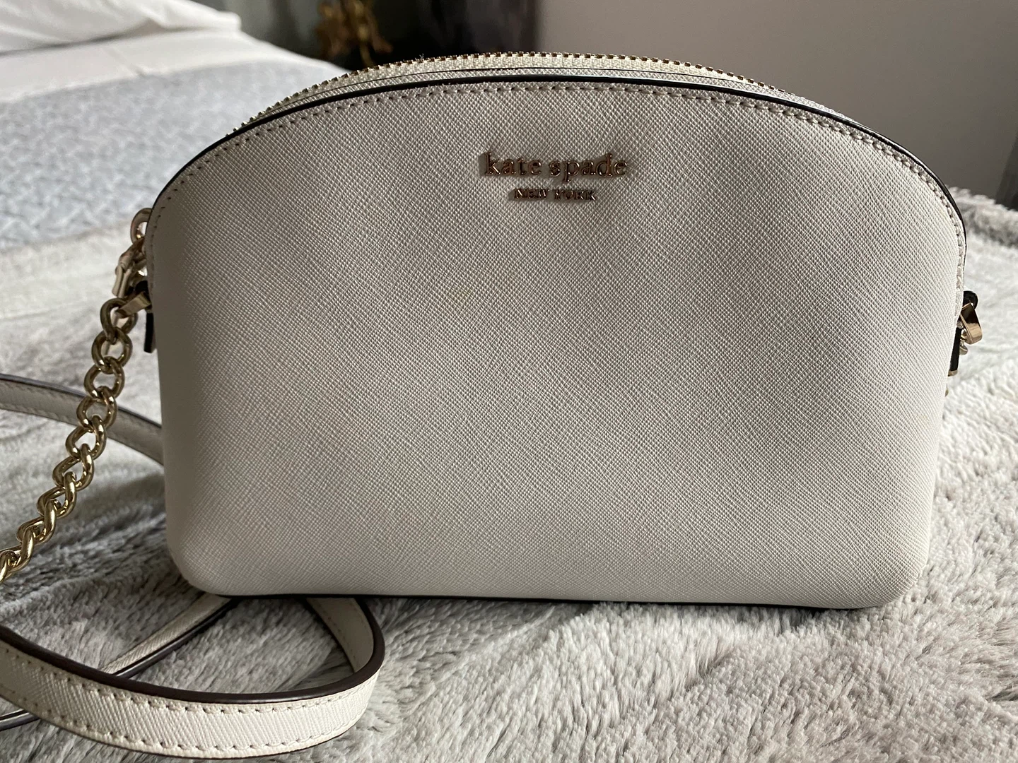 Kate Spade White Leather Dome Crossbody Bag - photo 2