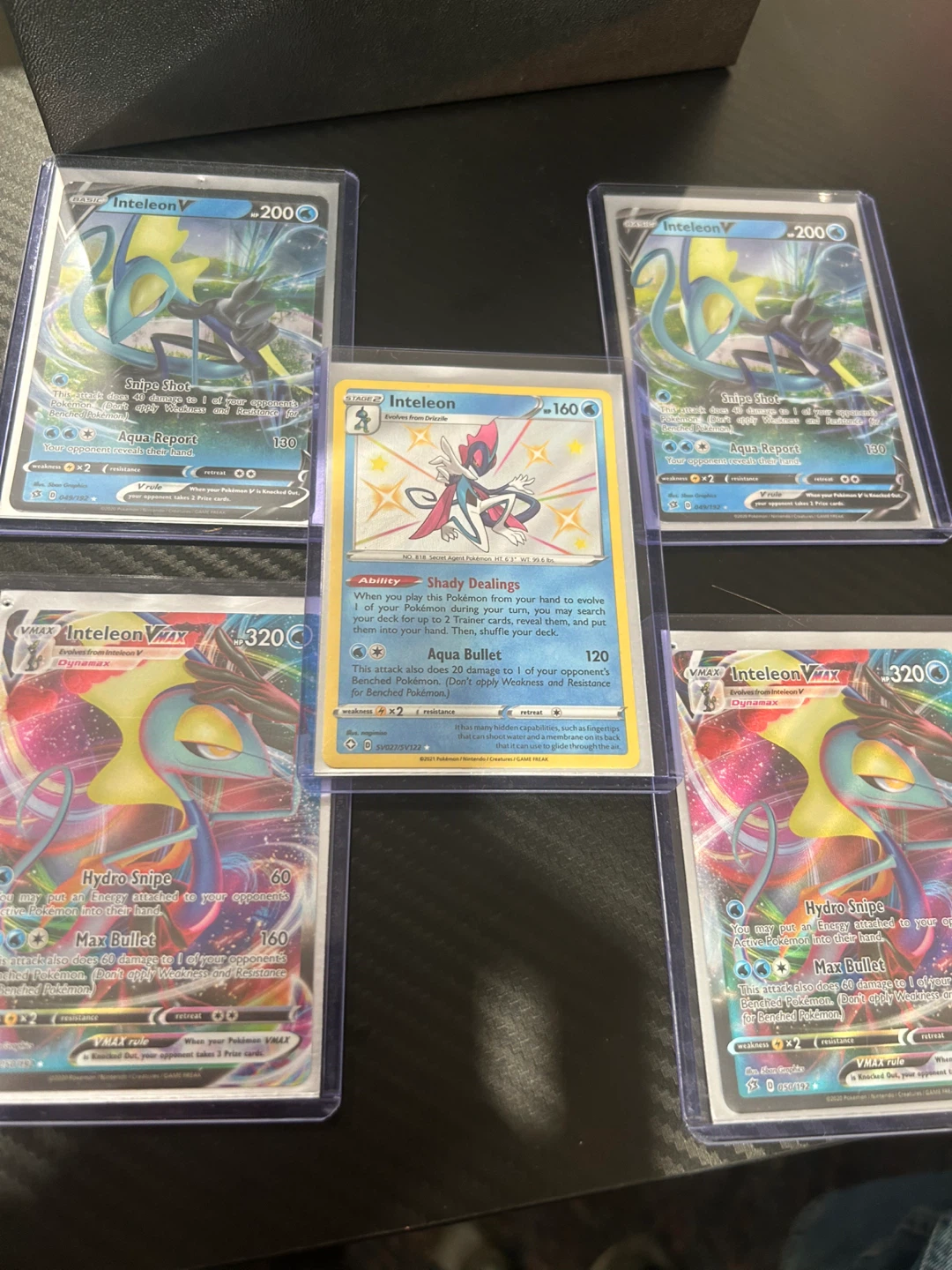 Pokemon Inteleon V and VMAX Trading Cards