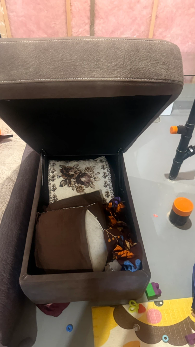 Brown Storage Ottoman - photo 2