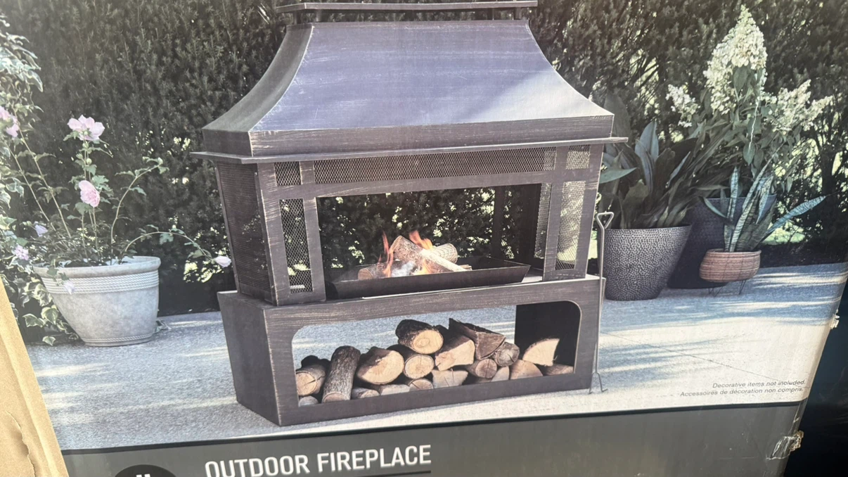 Brand new outdoor fireplace - photo 3