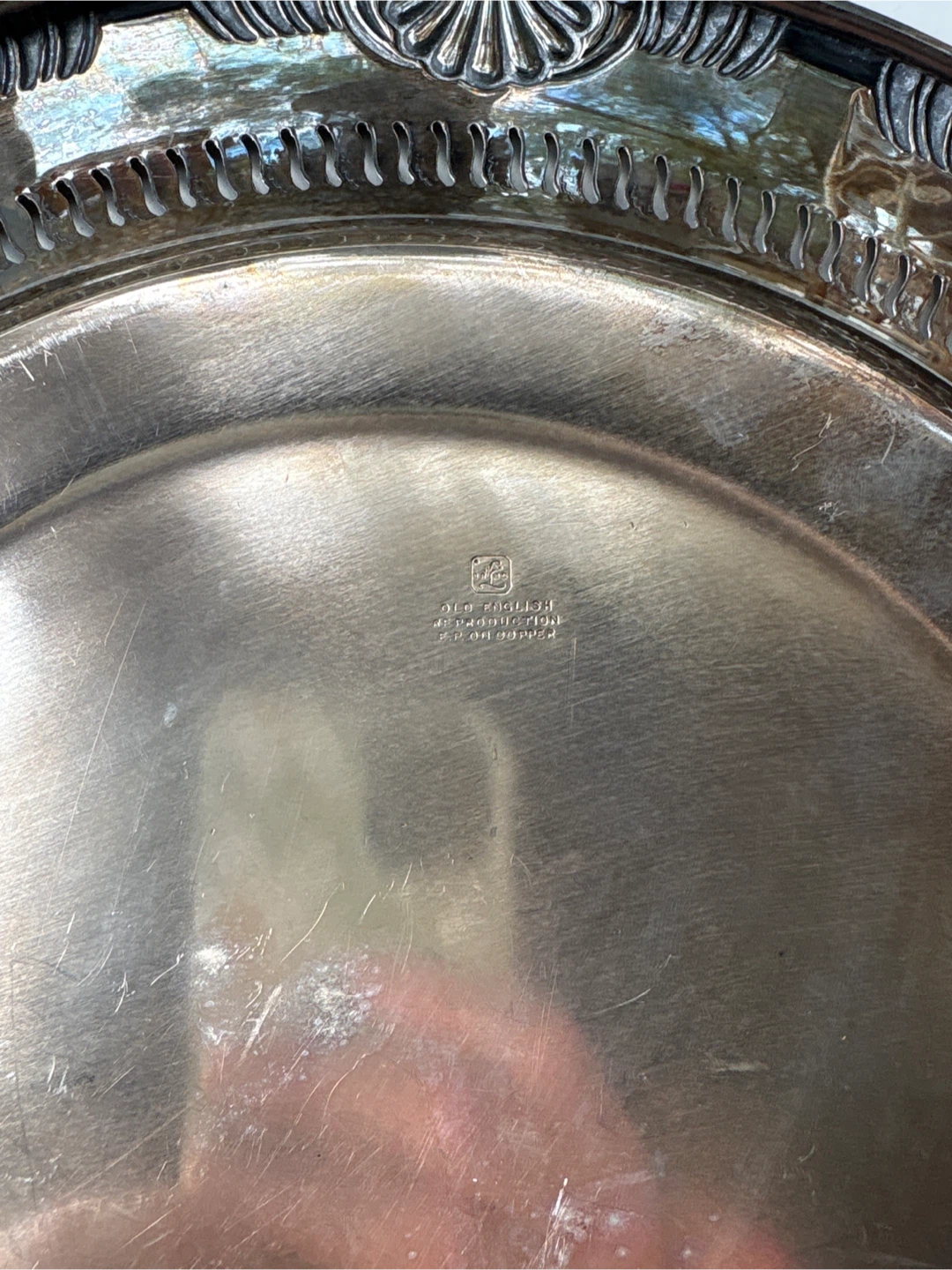 Vintage Silver Plated Serving Tray - photo 2