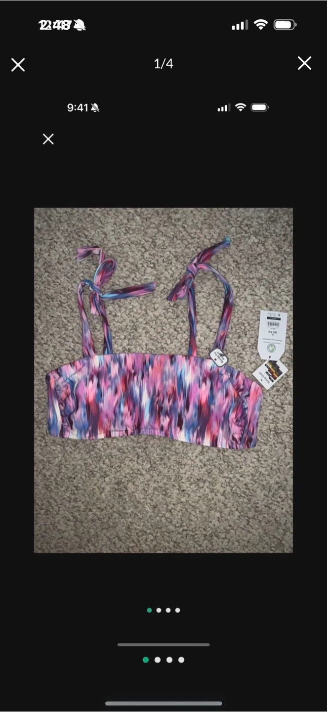 NWT WOMENS BIKINI TOP SHIRT LARGE
