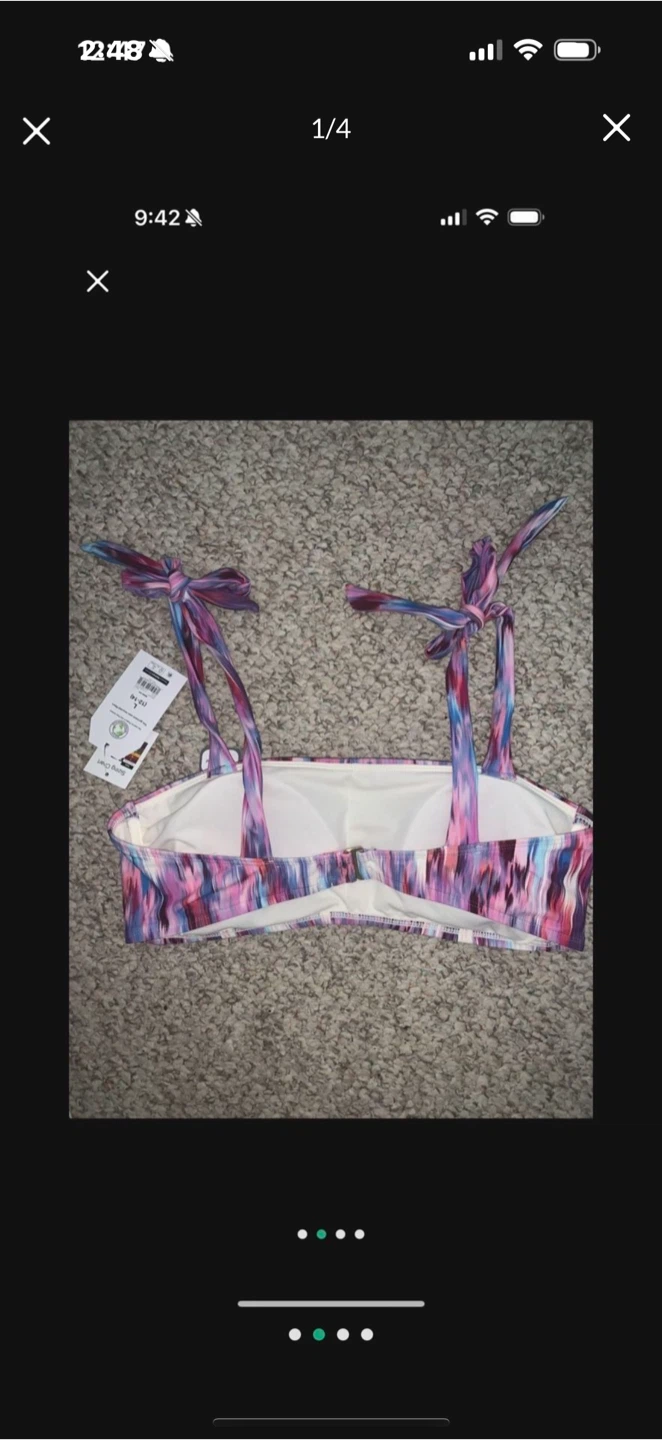 NWT WOMENS BIKINI TOP SHIRT LARGE - photo 2
