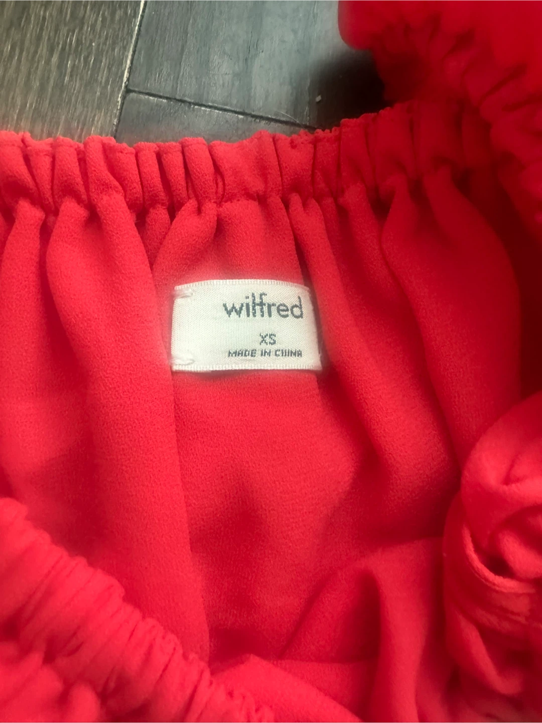 Wilfred Red Off-the-Shoulder Ruffle Top - XS - photo 5