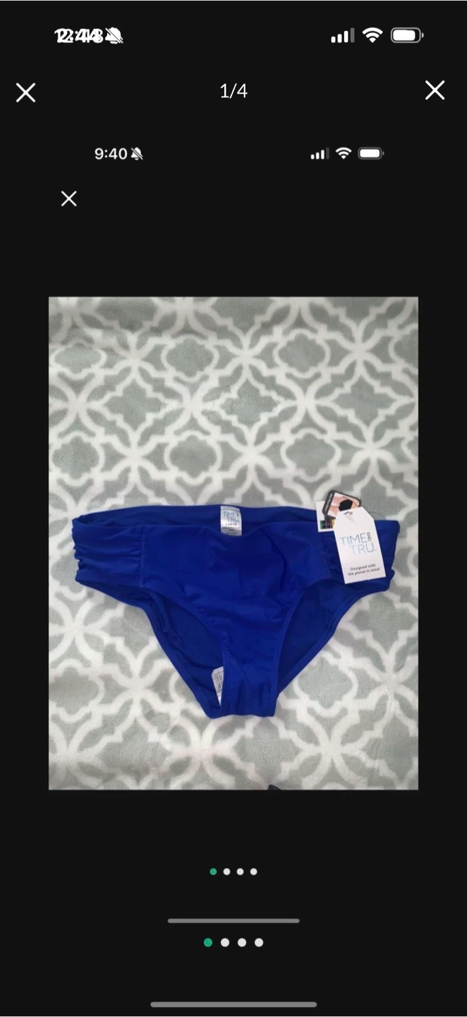 NWT WOMENS BIKINI BOTTOMS LARGE MID RISE