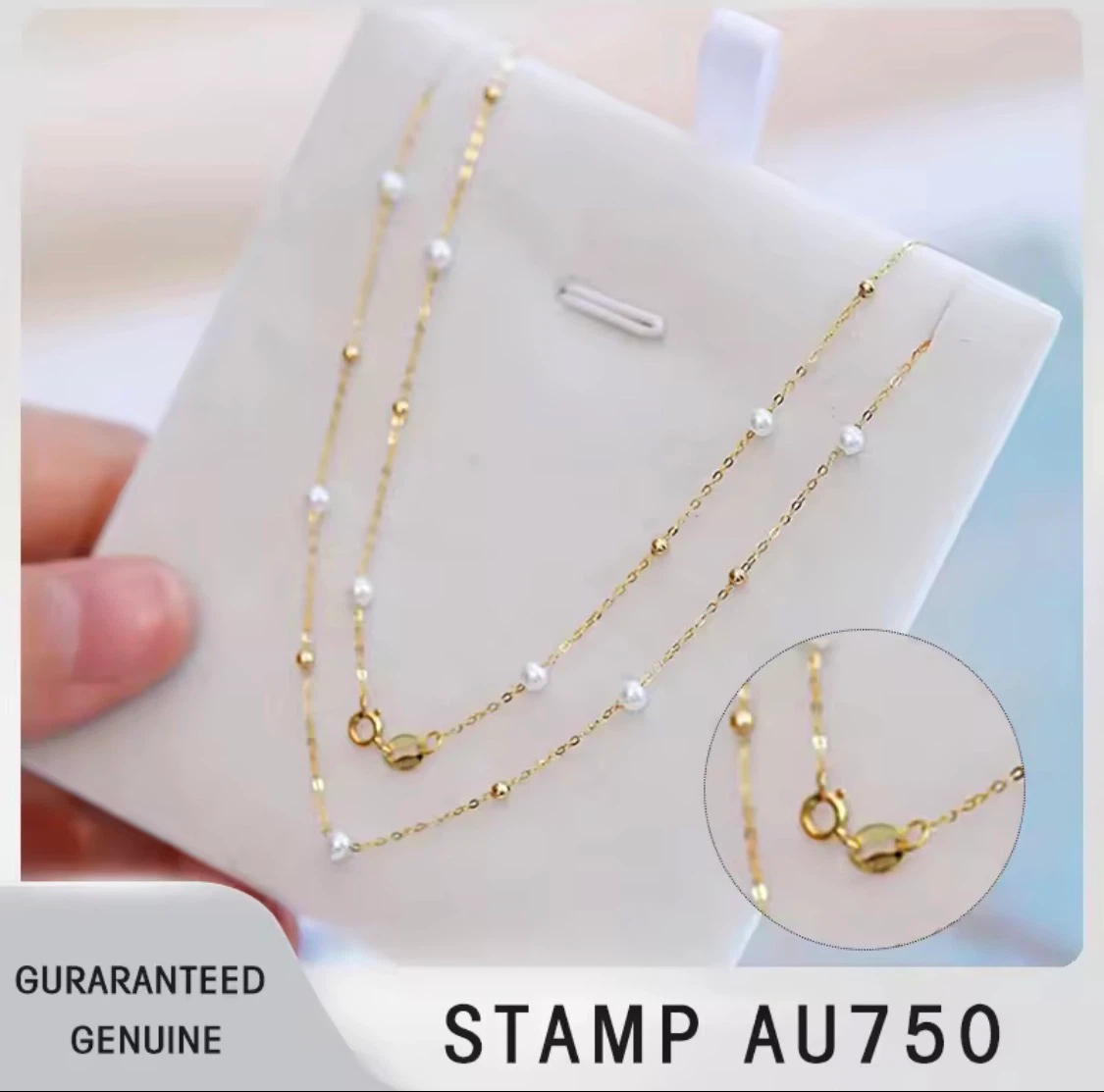 18K Gold Pearl Necklace - photo 3
