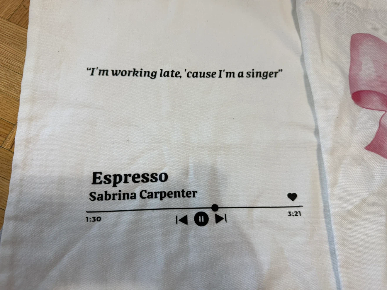 Sabrina Carpenter Espresso Tote Bag and a bow tote bag - photo 2