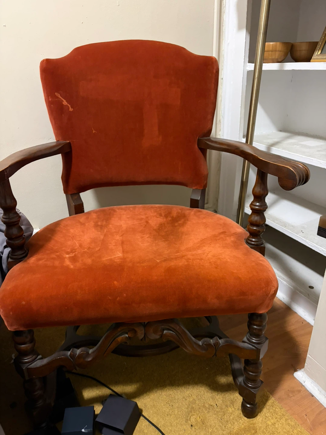 Vintage Velvet Accent Chair