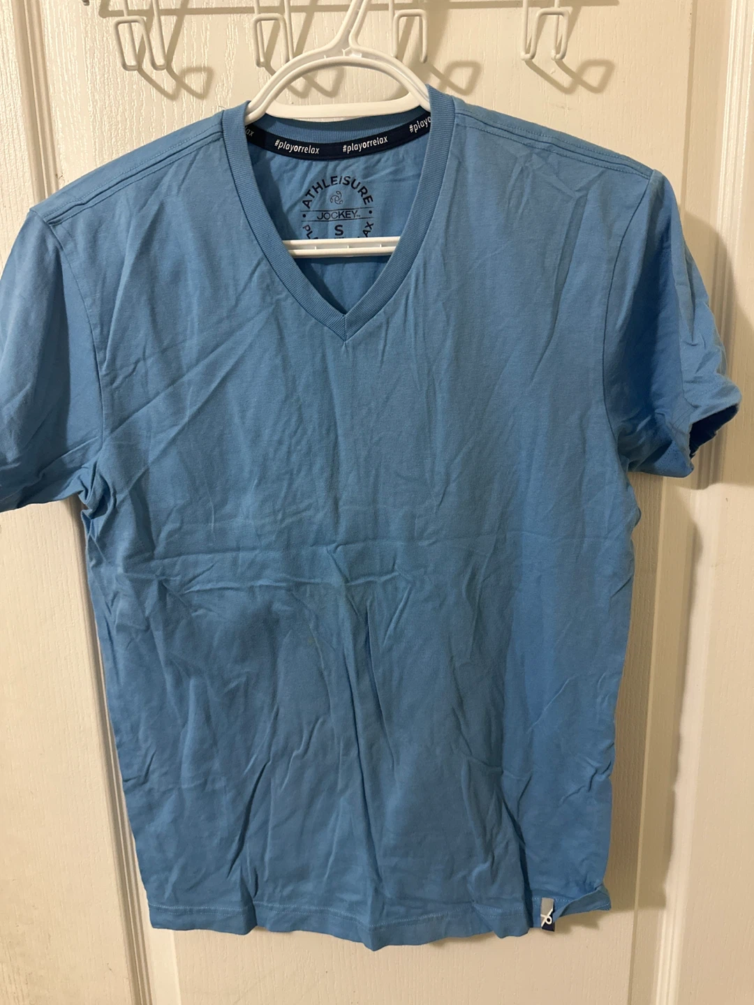 Jockey Athleisure V-Neck T-Shirt - Blue - Size S