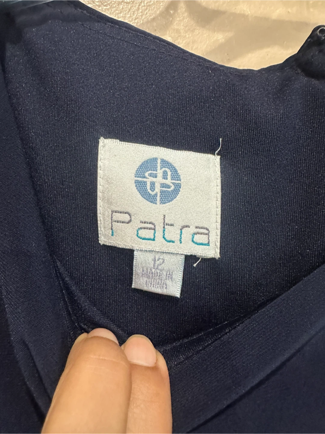 Patra Navy Blue Embellished Ruffle Dress - photo 3