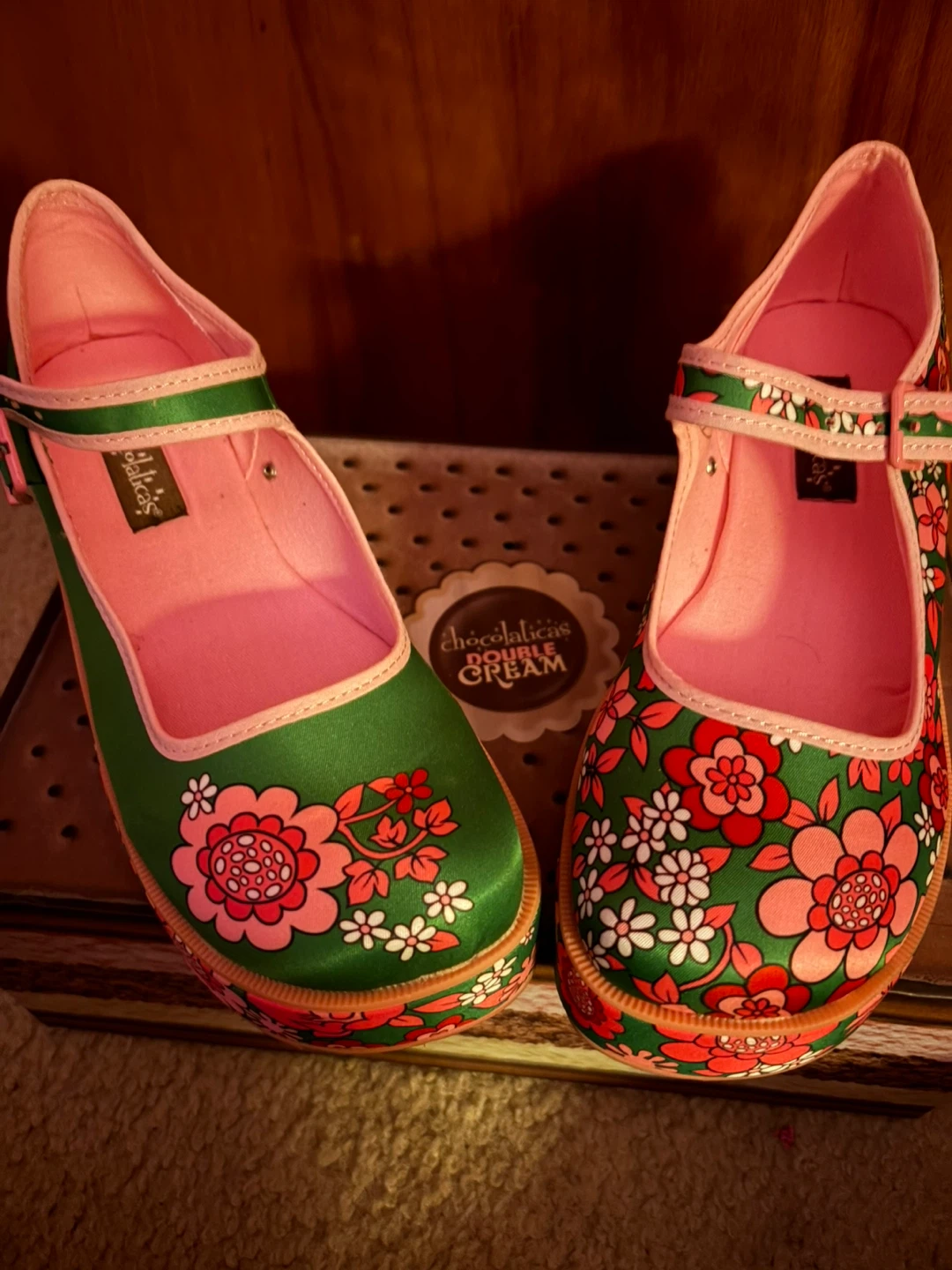 Chocolaticas Floral Mary Jane Shoes
