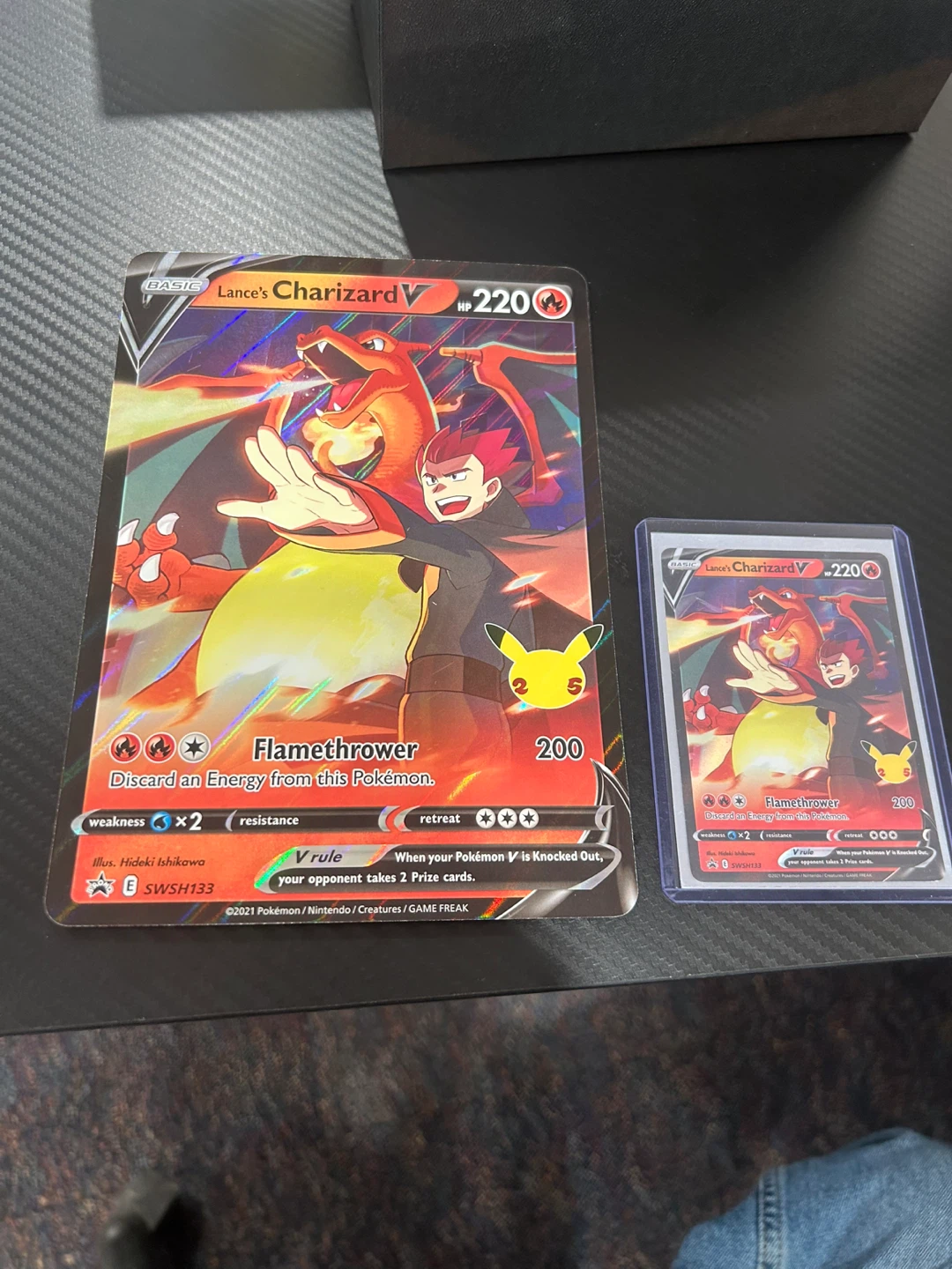 Pokemon Lance's Charizard V Trading Card