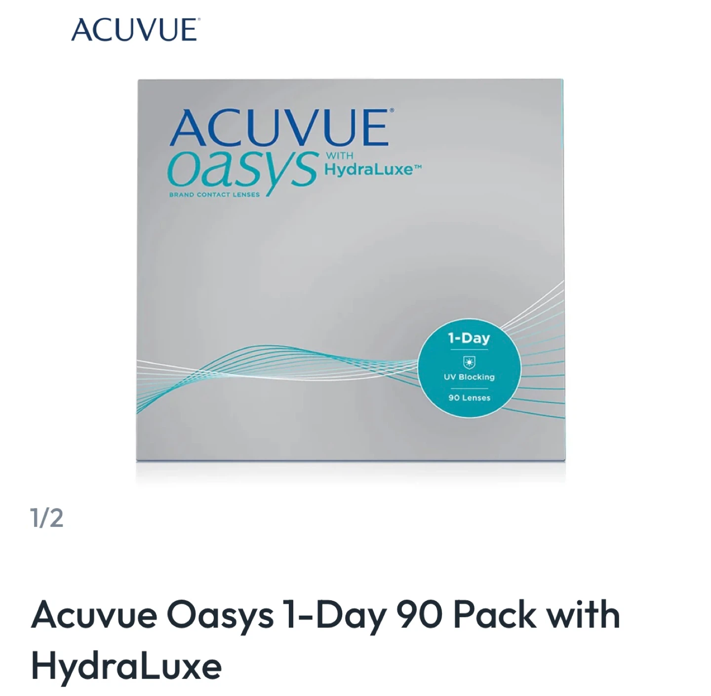 Acuvue Oasys 1-Day (-4.25) HydraLuxe Contact Lenses 90 Pack
