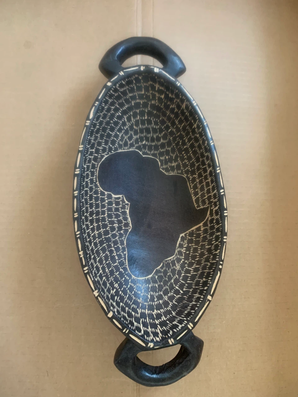 Vintage Hand-Carved African Folk Art Wooden Serving Pieces - photo 4