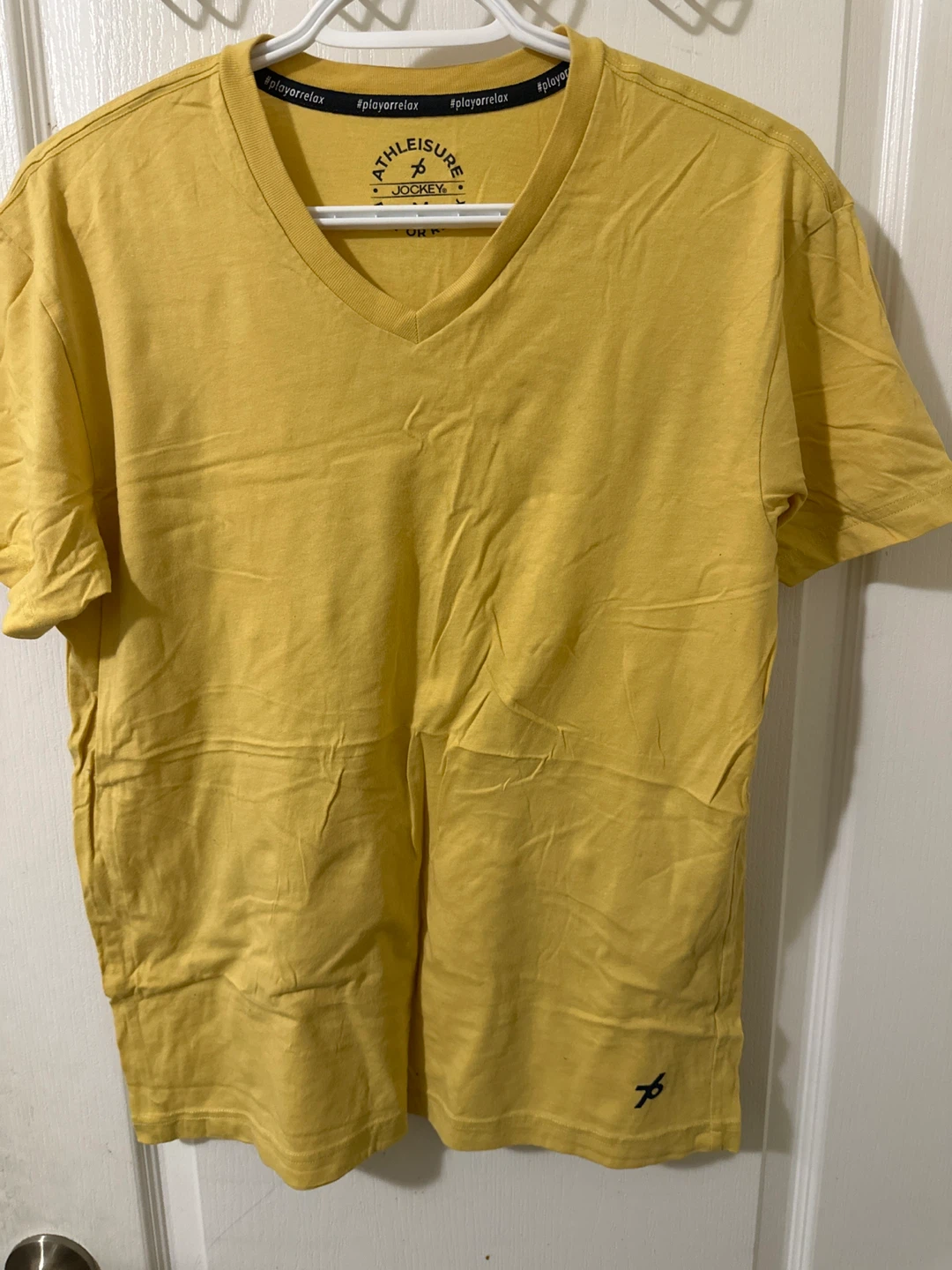 Jockey Athleisure V-Neck T-Shirt - Mustard Yellow - Medium