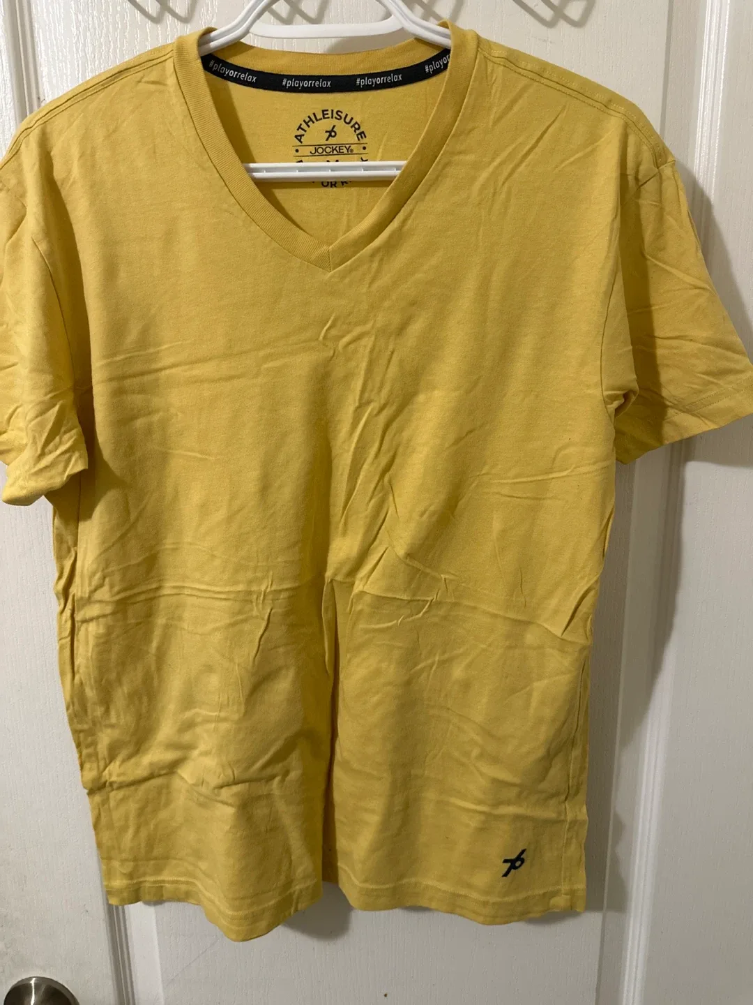 Jockey Athleisure V-Neck T-Shirt - Mustard Yellow - Medium