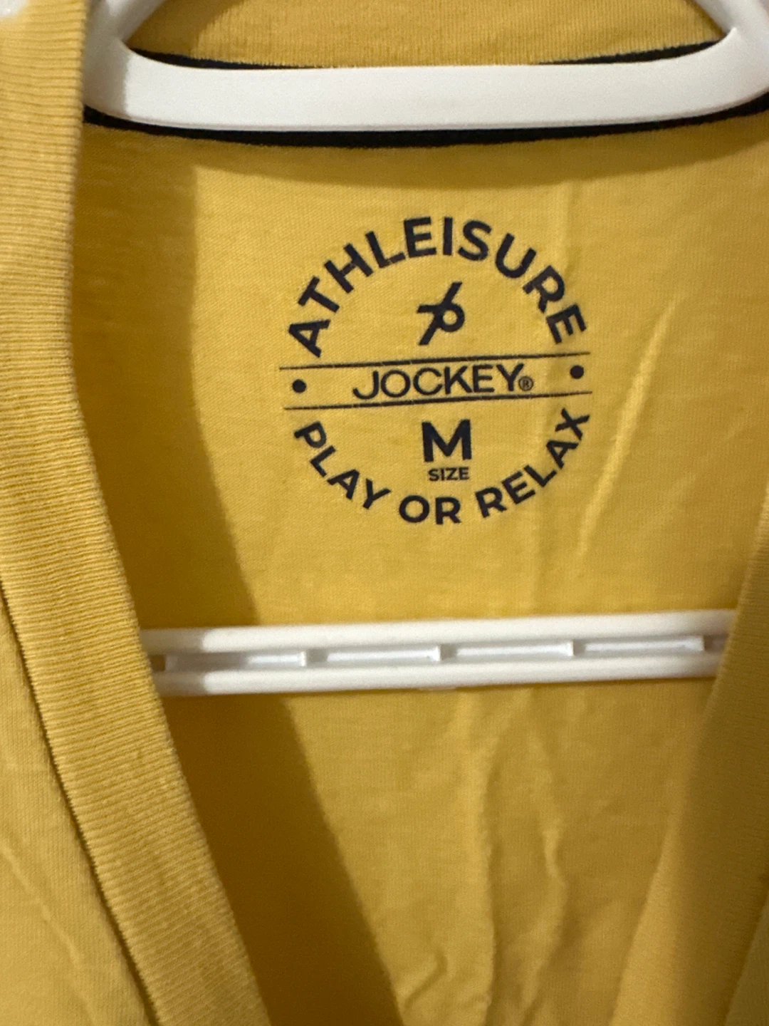 Jockey Athleisure V-Neck T-Shirt - Mustard Yellow - Medium - photo 3