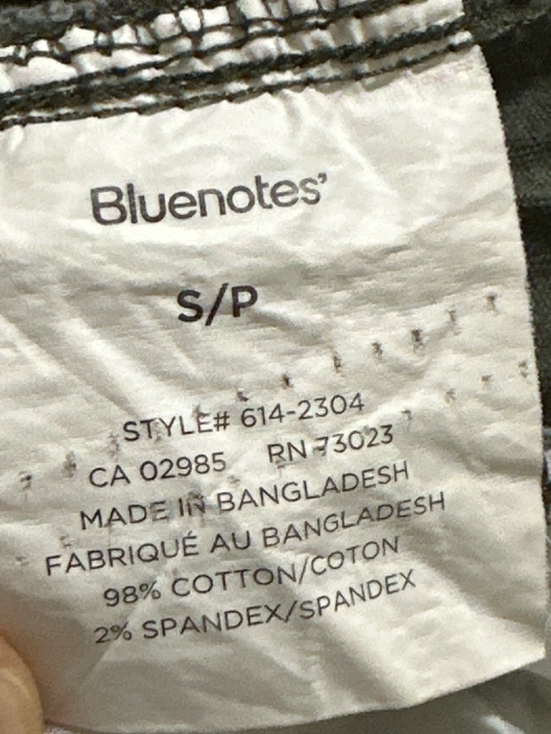 Bluenotes Cargo Pants - Olive Green - S/P - photo 3