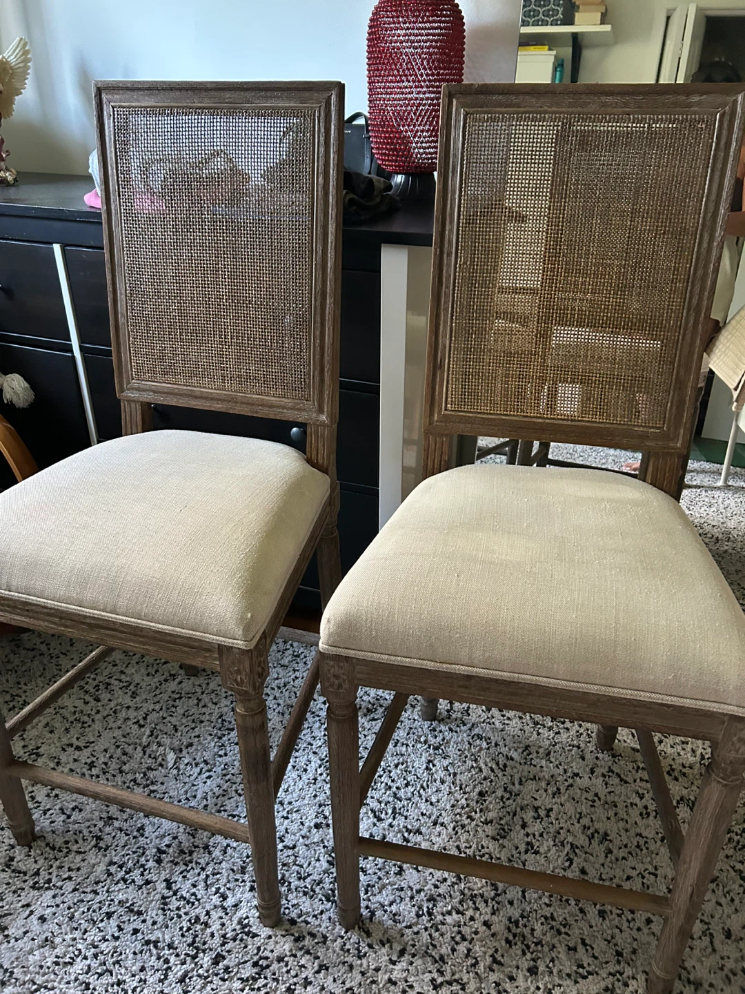 Pair of Cane Back Chairs