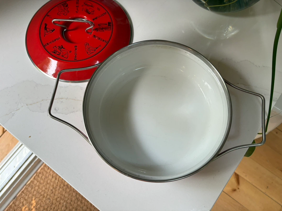 Sisal Italia Red Enamel Pot with Lid - photo 5