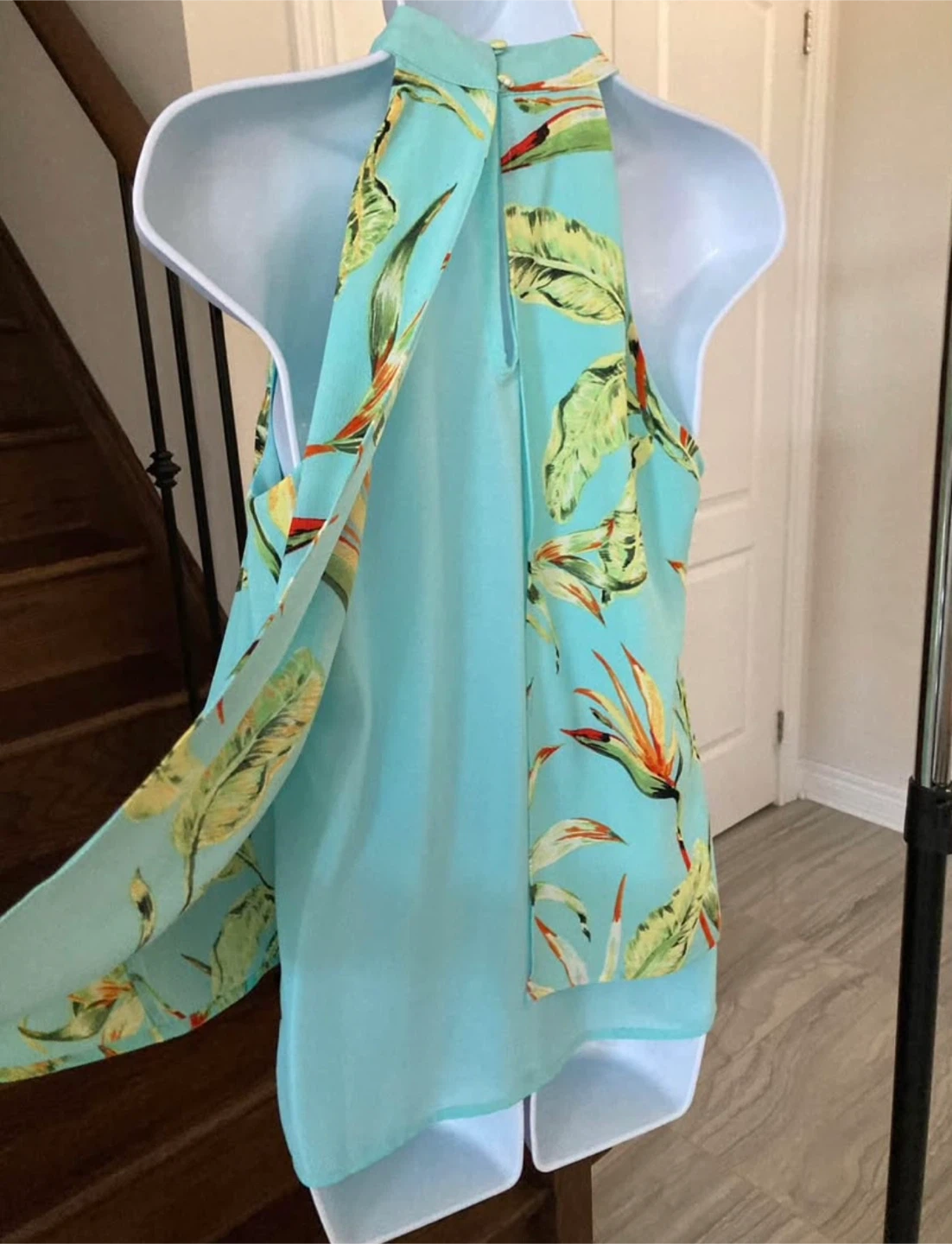 Light Blue Floral Halter Top - photo 5