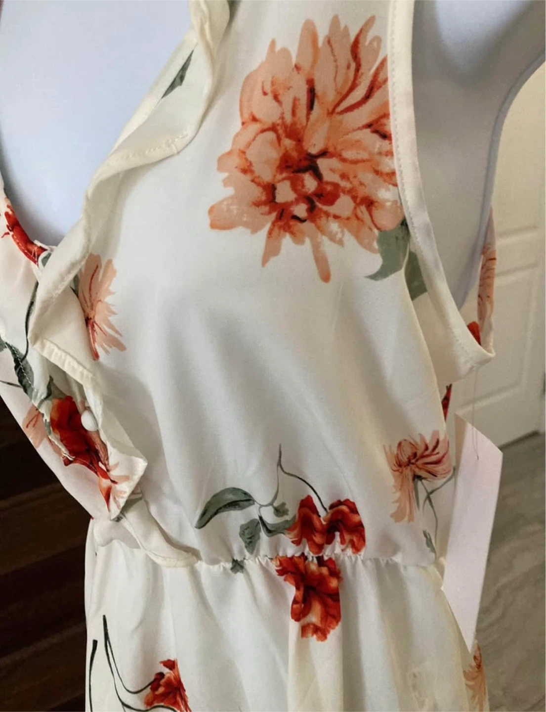 Women's Floral Ruffle Tank Top - XS - photo 3