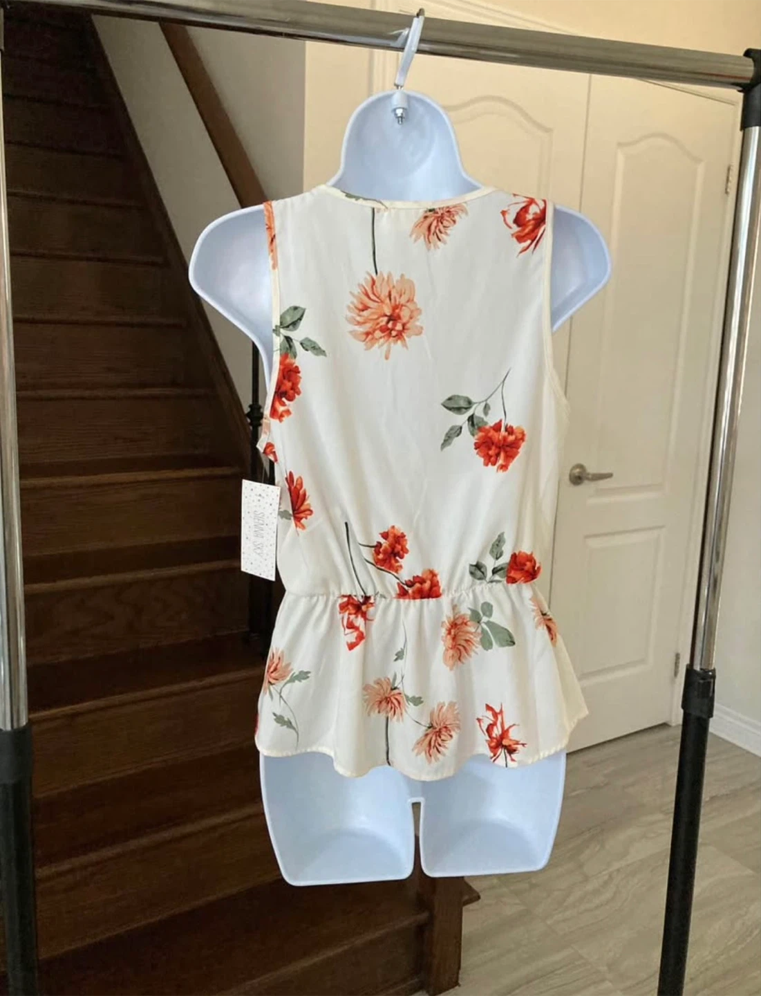 Women's Floral Ruffle Tank Top - XS - photo 4