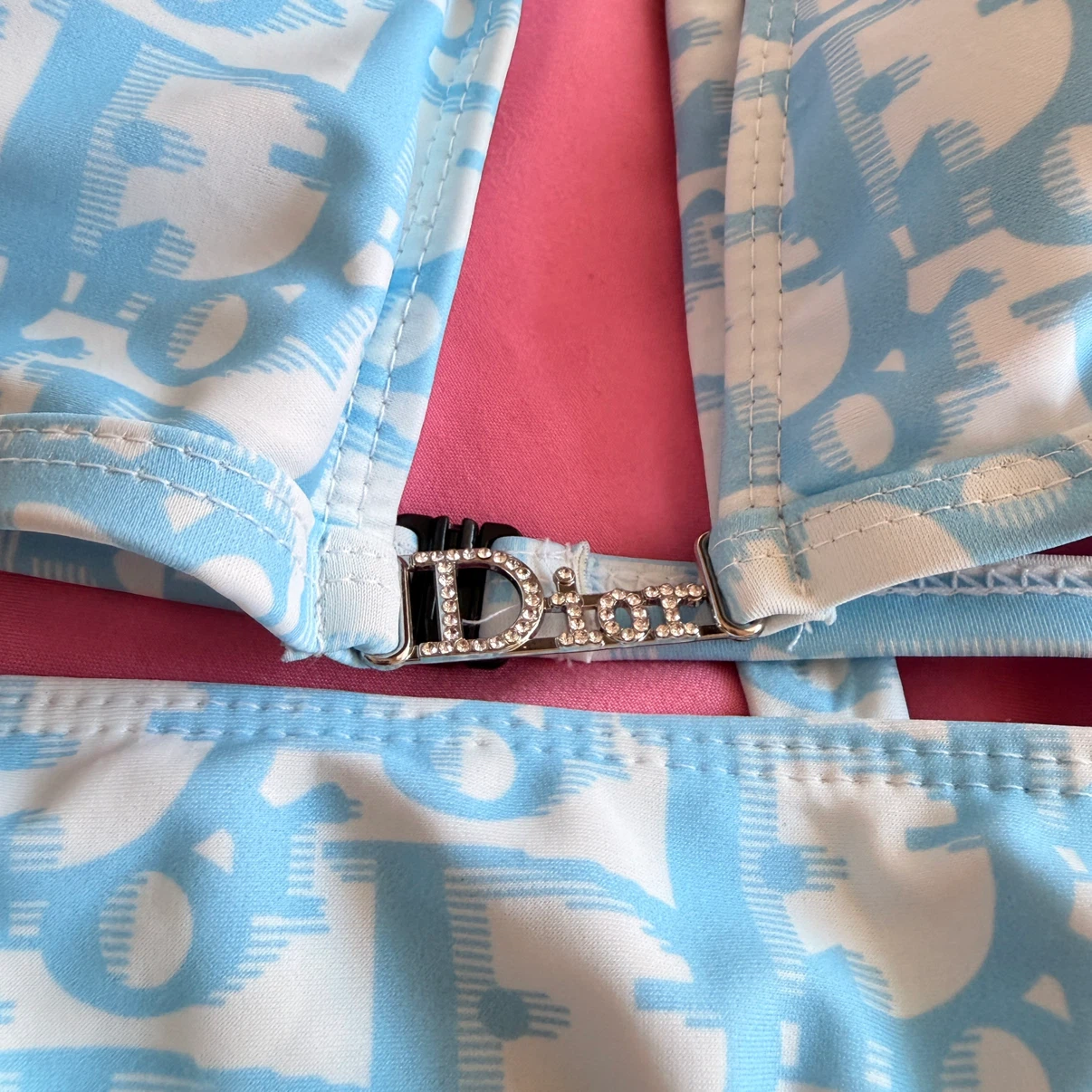 BNWT Monogram Lux Bikini With Rhinestone Details Size L - photo 4