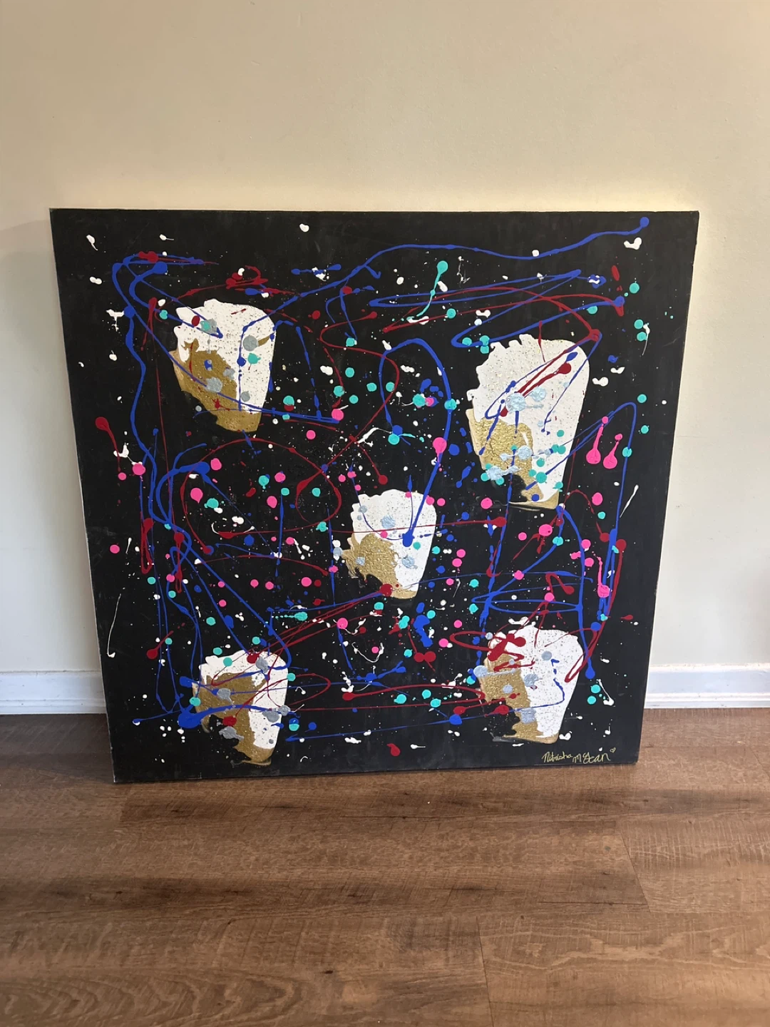 Abstract Drip Art Canvas