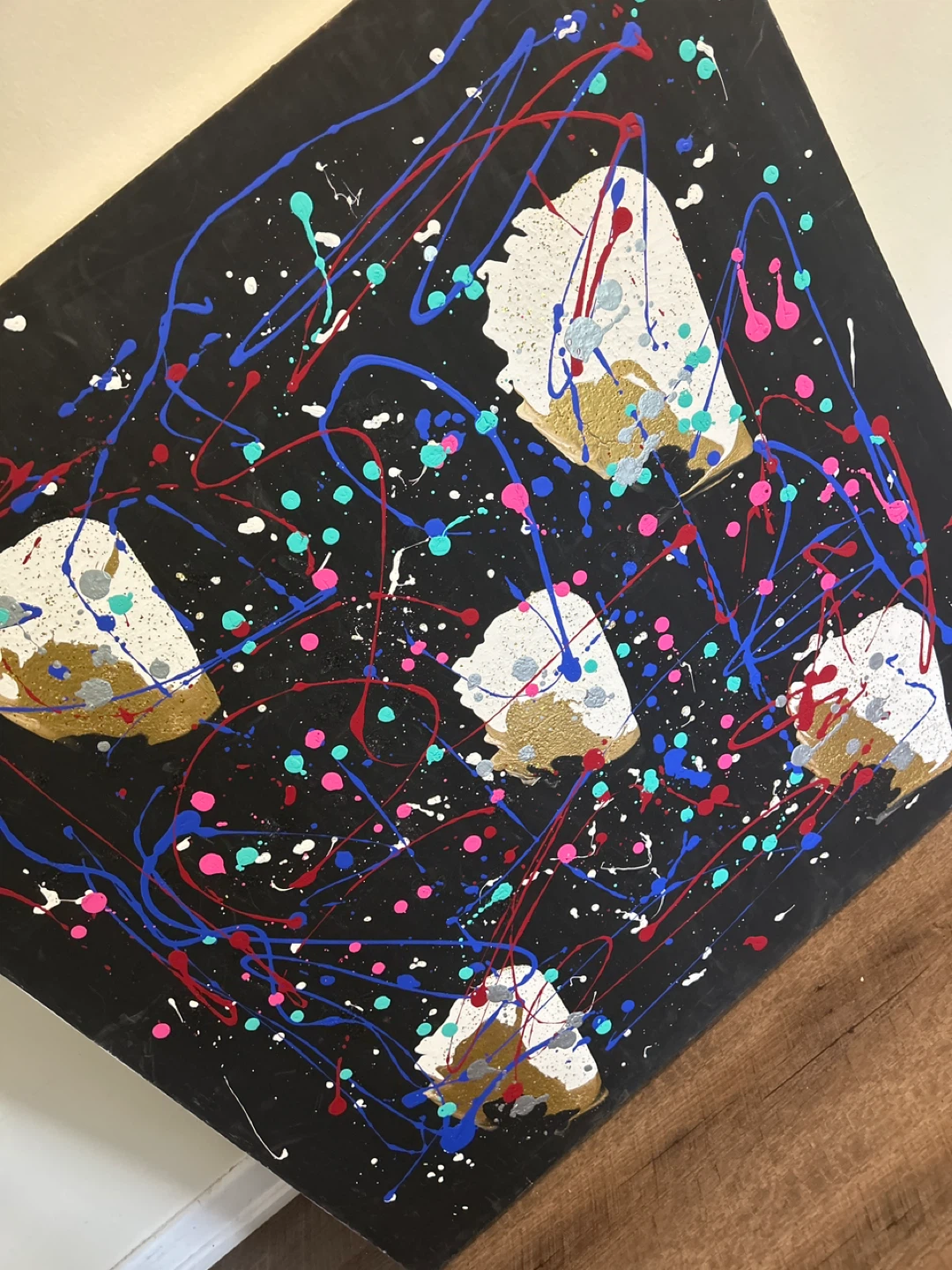 Abstract Drip Art Canvas - photo 2
