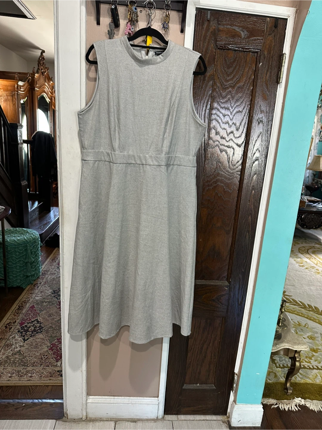 Torrid Gray Sleeveless Mock Neck Dress Size 16