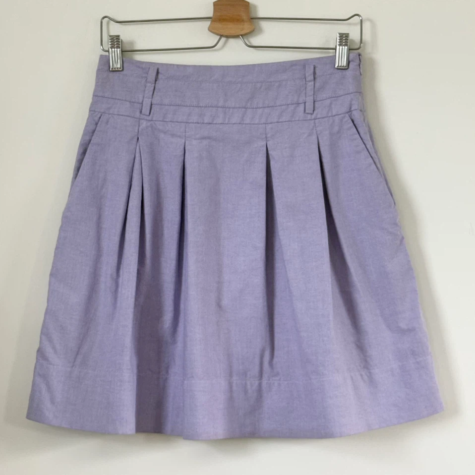 Zara Lavender Pleated A-Line Skirt