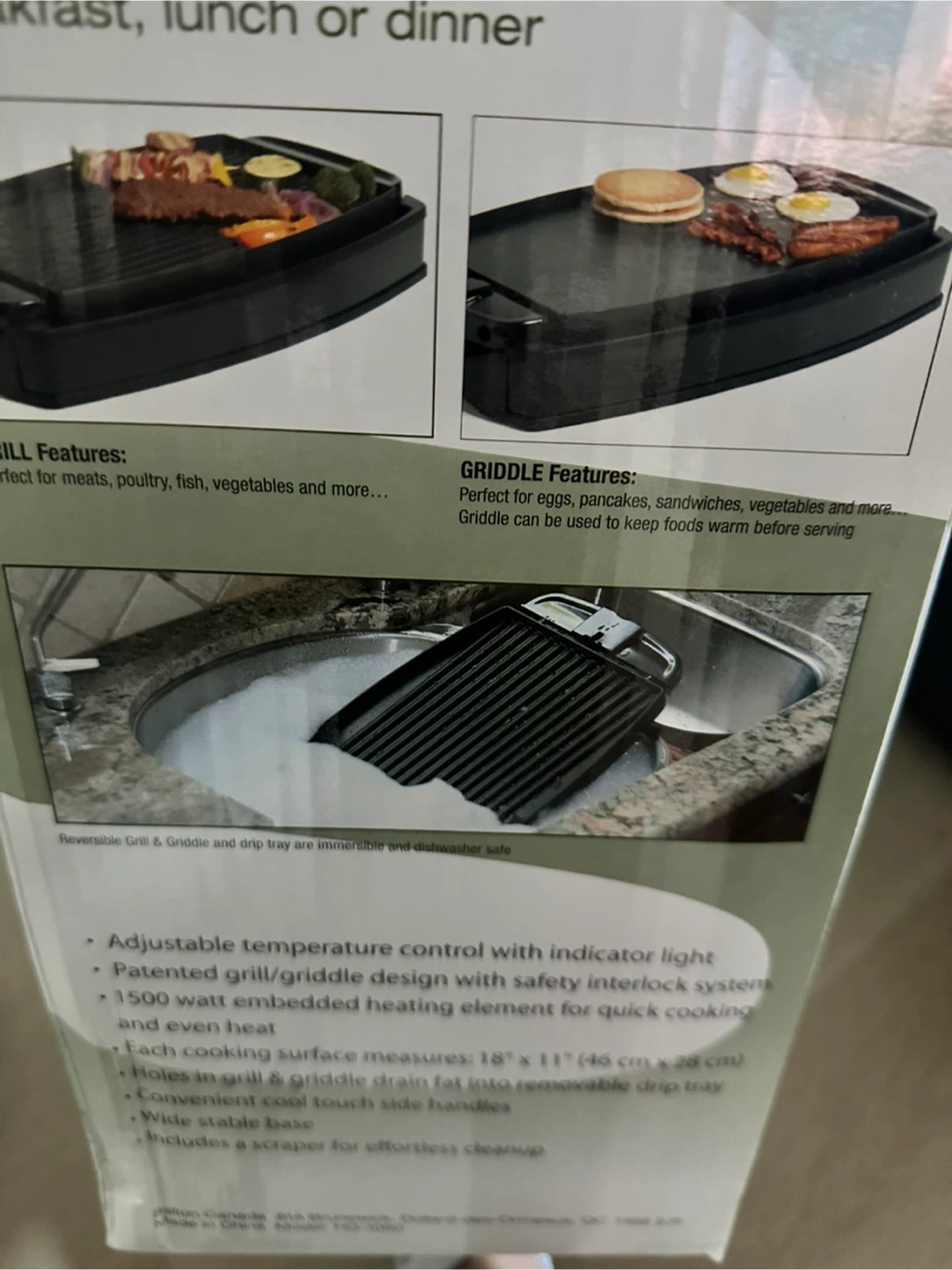 Salton Reversible Health Grill & Griddle - photo 2