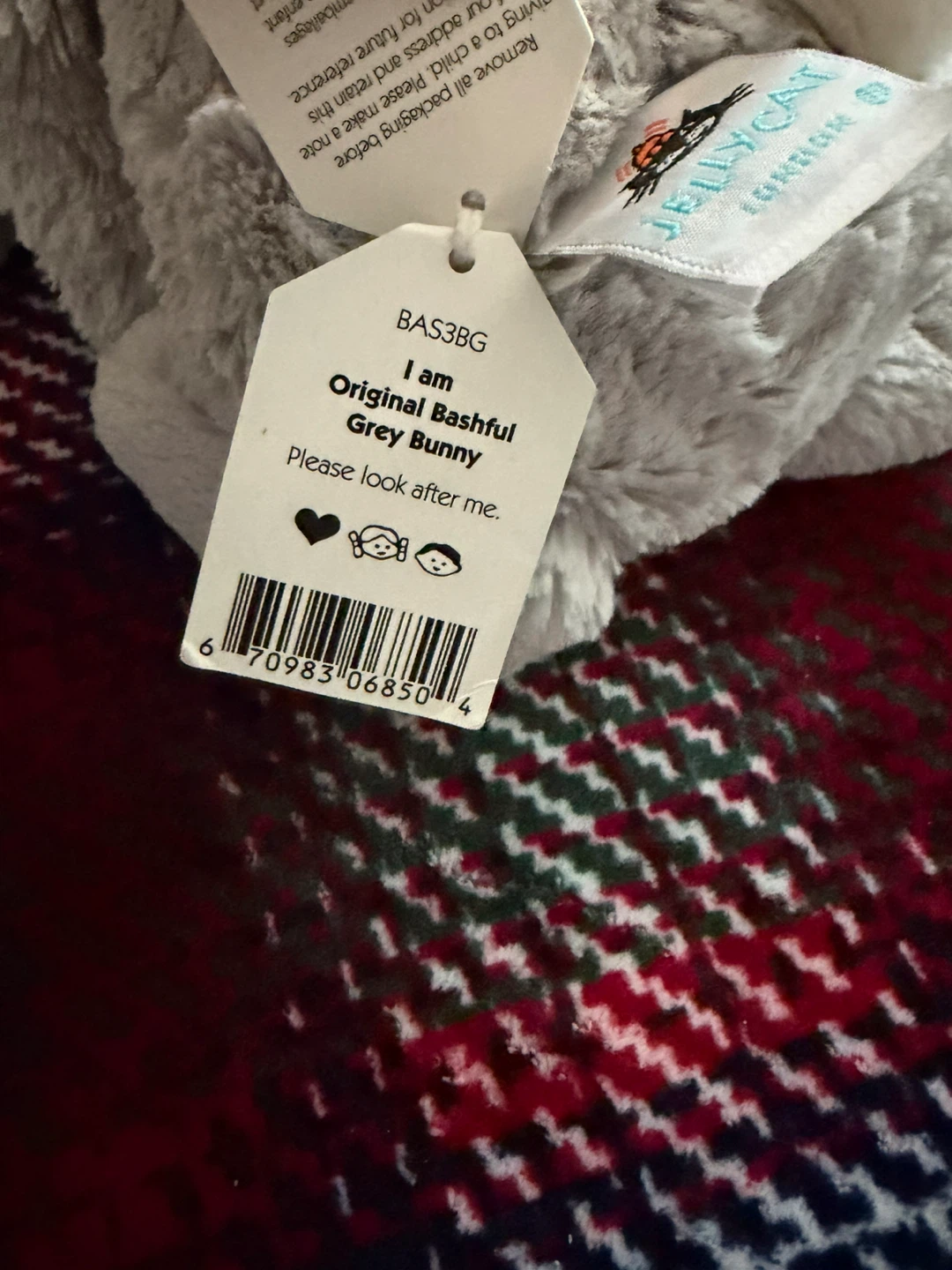 Jellycat Bashful Grey Bunny Plush - photo 3