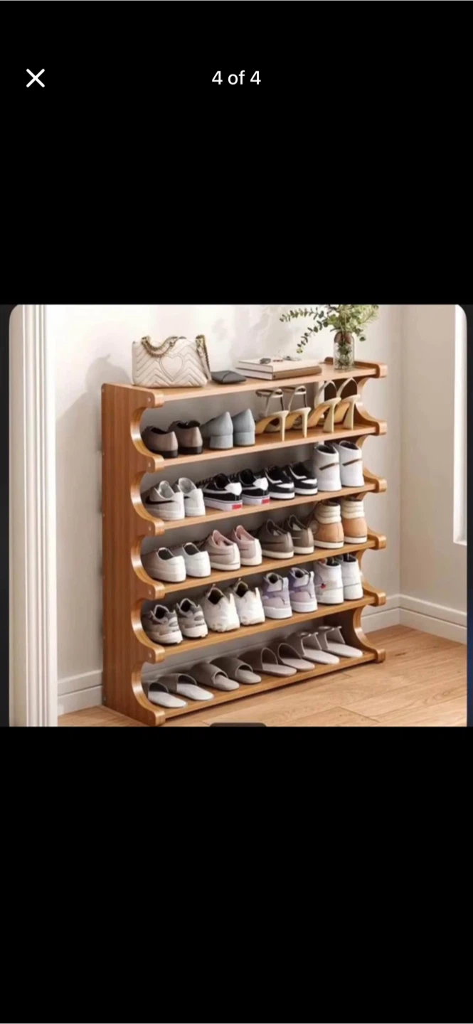 Wooden 5-Tier Shoe Rack