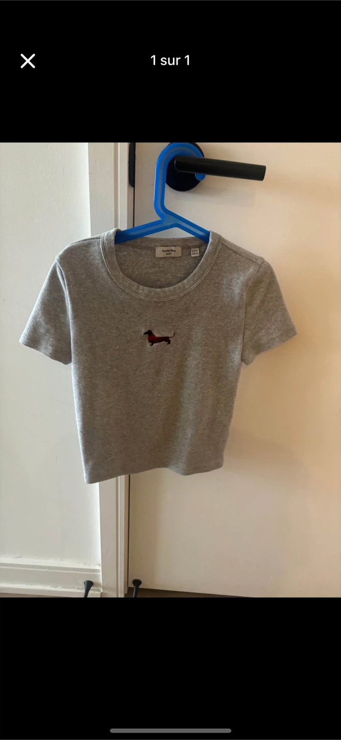 Crop Top Dachshund Grey XXS Aritzia