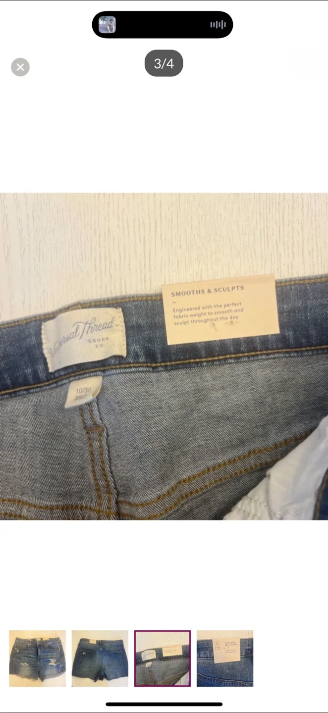 NWT WOMENS SIZE 10 HIGH RISE MIDI SHORTS JEAN STRETCHY - photo 3