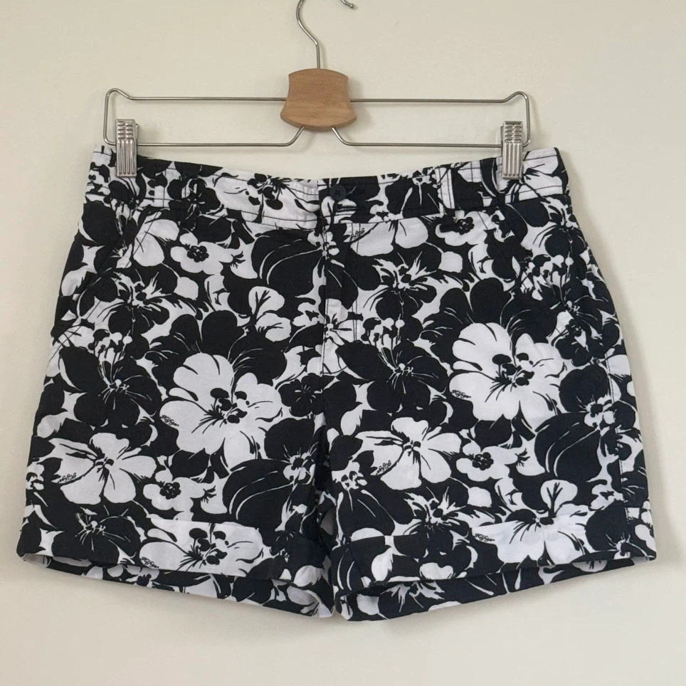 Tommy Hilfiger Black & White Floral Shorts