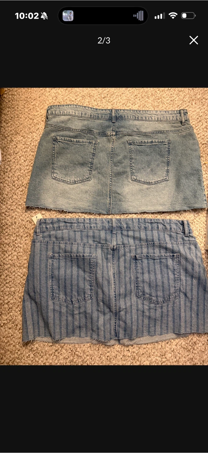 2 NWT WOMENS XL JEAN SKIRTS MID RISE - photo 2