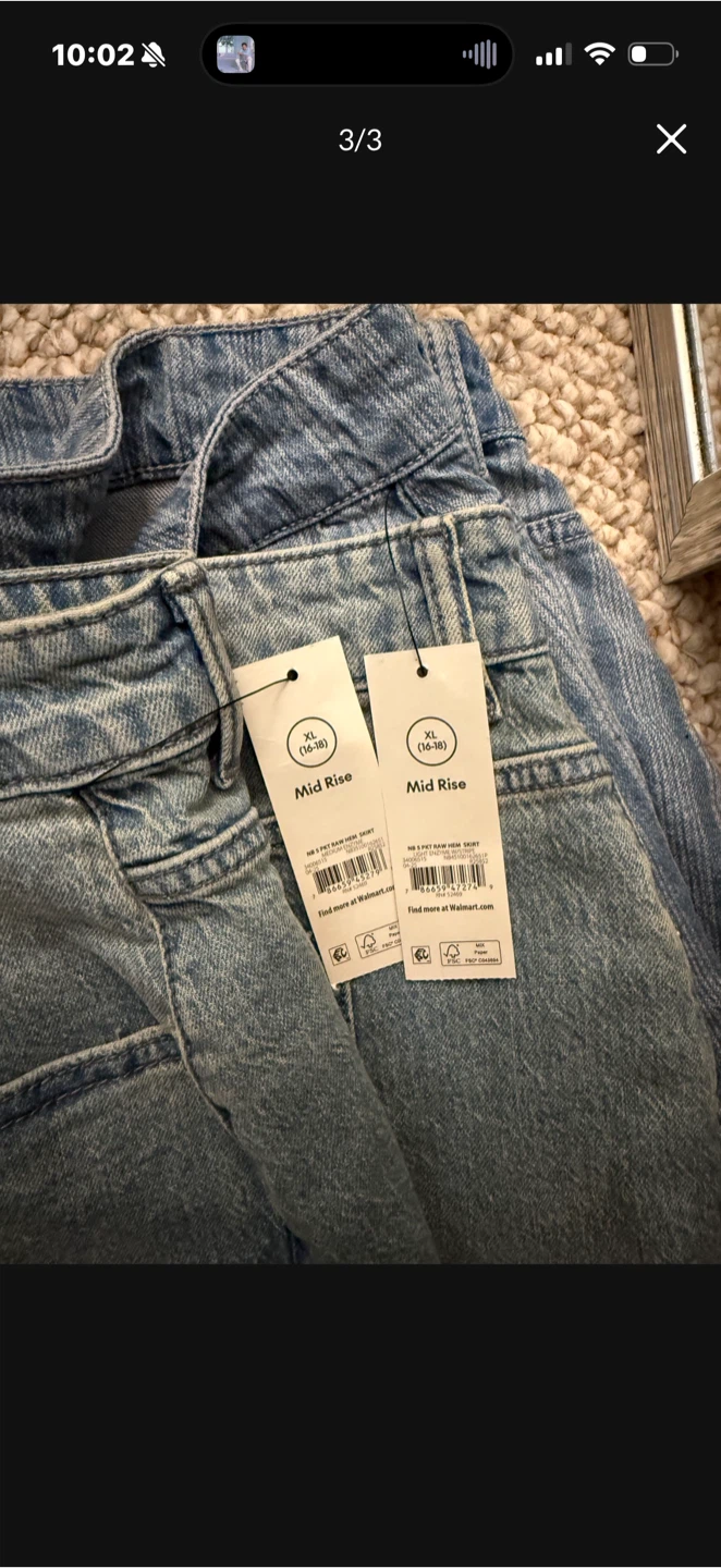 2 NWT WOMENS XL JEAN SKIRTS MID RISE - photo 3