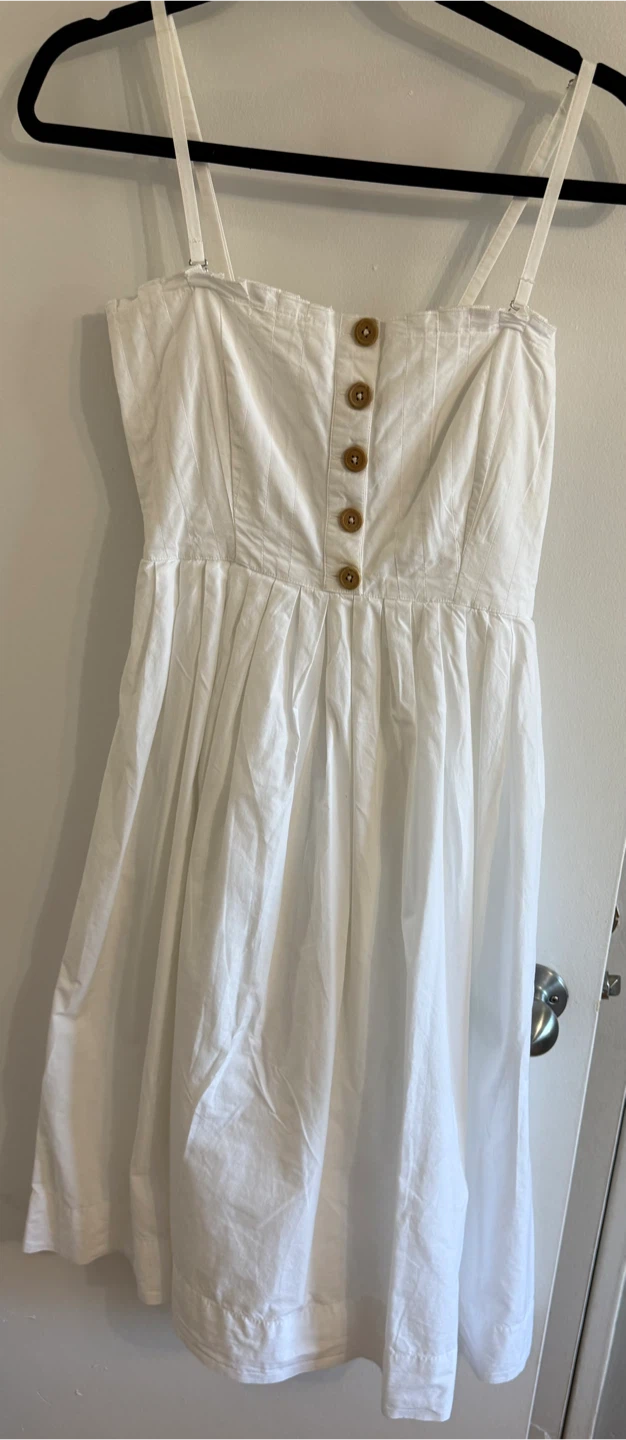Free People White Smocked Sundress