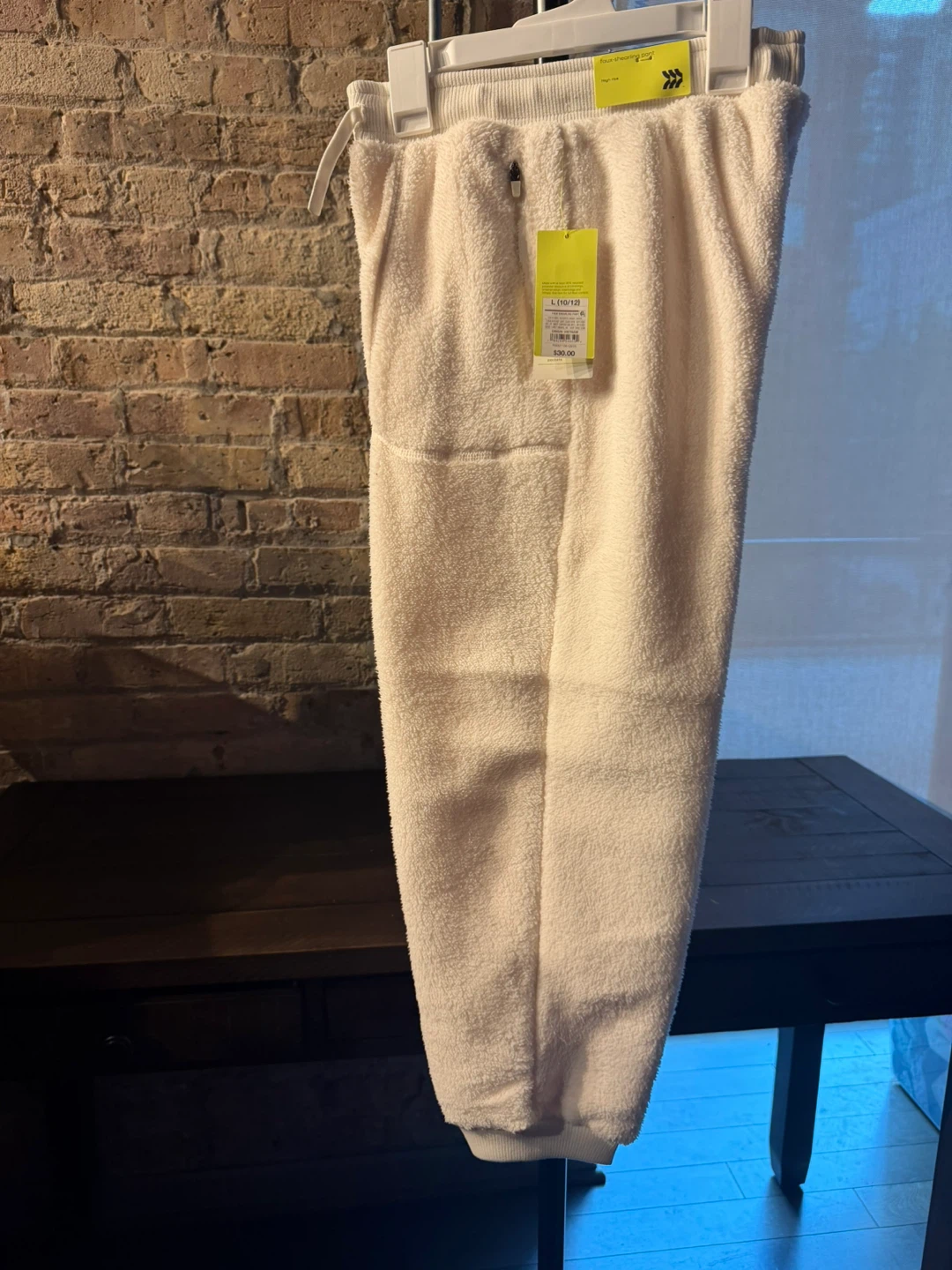 Girls/ youth L 10/12 All in Motion Faux Shearling Pants NWT!!